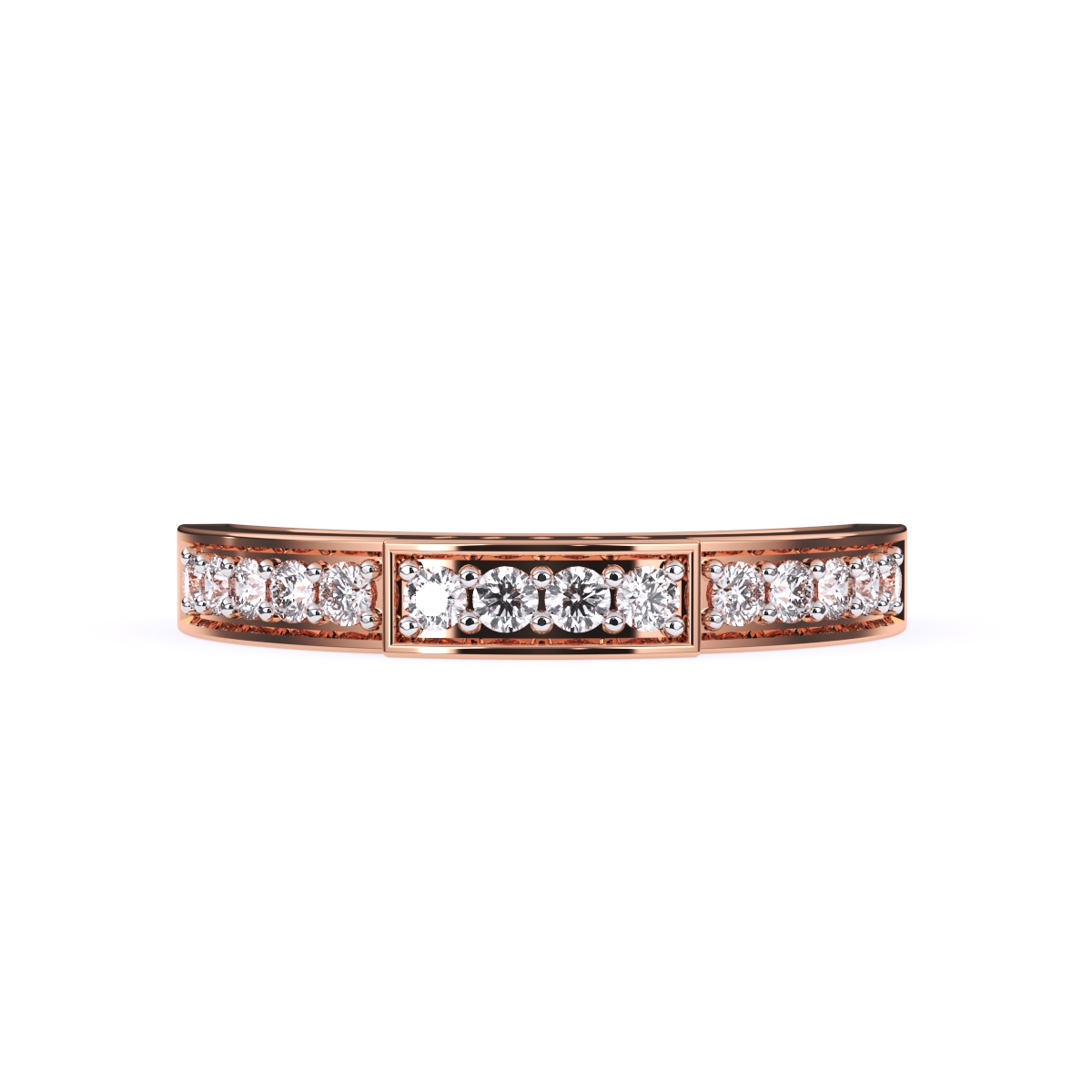 Luxurious Round Diamond Wedding Band